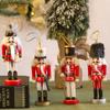 1Pc 13Cm Nutcracker Puppet Soldier Ornaments Christmas Pendant Decoration Cartoons Soldiers Doll Desktop Ornament Home Decor