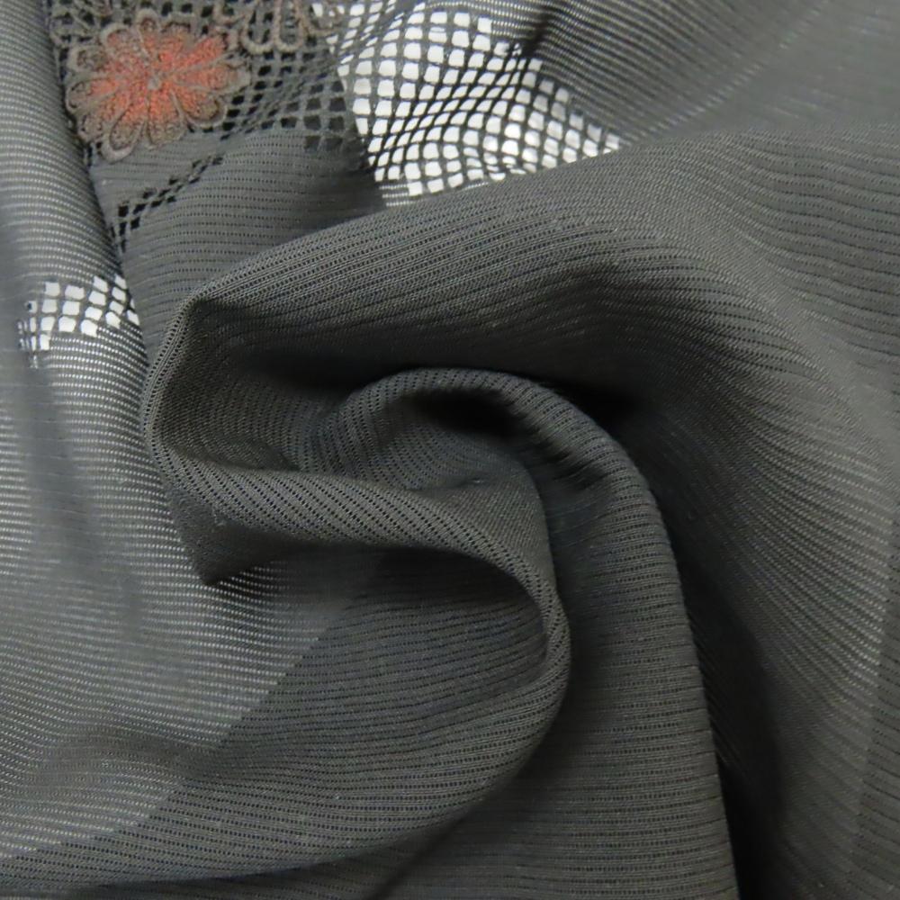 Used Vintage Japanese Kimono  Haori Gong Pure silk black Summer