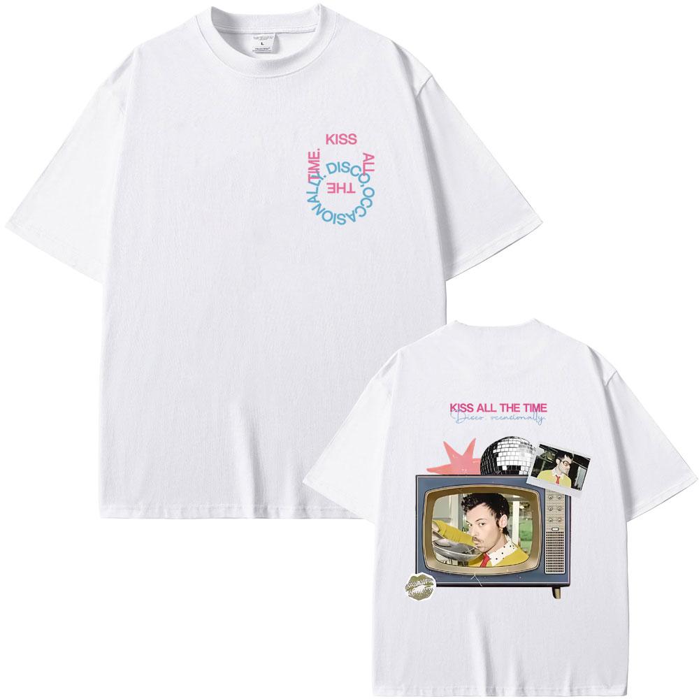Kiss All The Time Disco Occasionally Graphic Tshirt Fans Gift Men Women Fashion Pop Music Streetwear Male Oversized T Shirts
