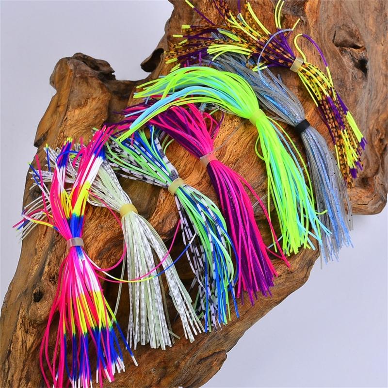 30 Bundles Silicone Jig Skirts 50 Strand/Bundle Squid Silk Skirt Tying Materials Spinnerbaits Buzzbaits Jig Squid Skirt