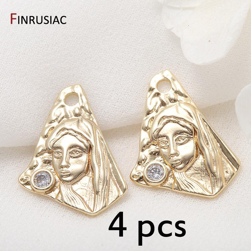 Gold Plated Commemorative Coin Pendant Charms For DIY Jewelry Making High Quality Bracelet Necklace Earring Pendants Findings