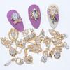 Accessories Crystal Metal Butterfly Pendant Chain Nail Rhinestones Nail Zircon Nail Jewelry