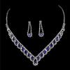 Necklace Earrings Set European and American Rhinestone Bridal Jewelry Chain Diamond Banquet Set Chain Two-piece Set
