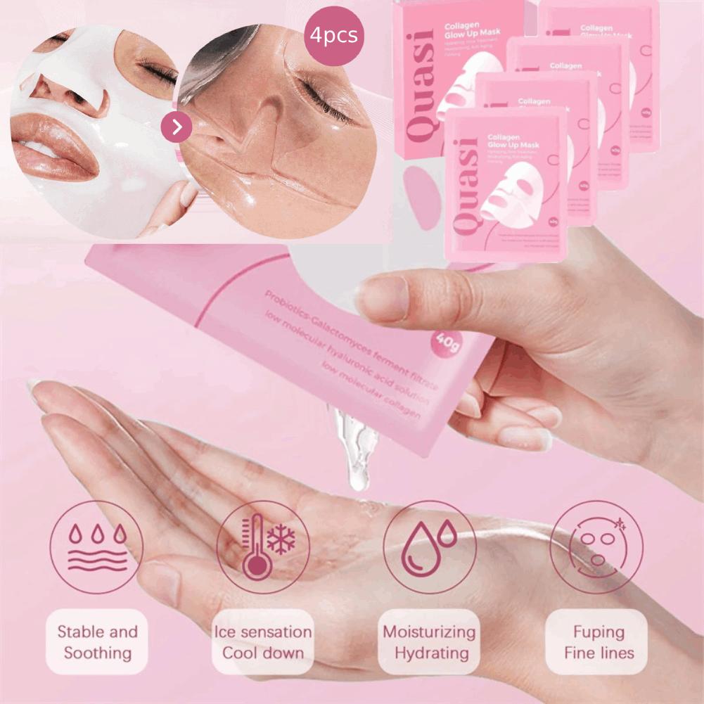 4/8/12PCS Collagen Overnight Mask, Quasi‑Biological Hydrating Mask, Anti‑Aging Brightening Pore Minimizing Face Care Mask