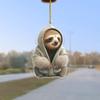1 Cute Sloth 2D Flat Acrylic Pendant, Car Rearview Mirror Decorative Pendant, Bag and Keychain, Yard Decorations