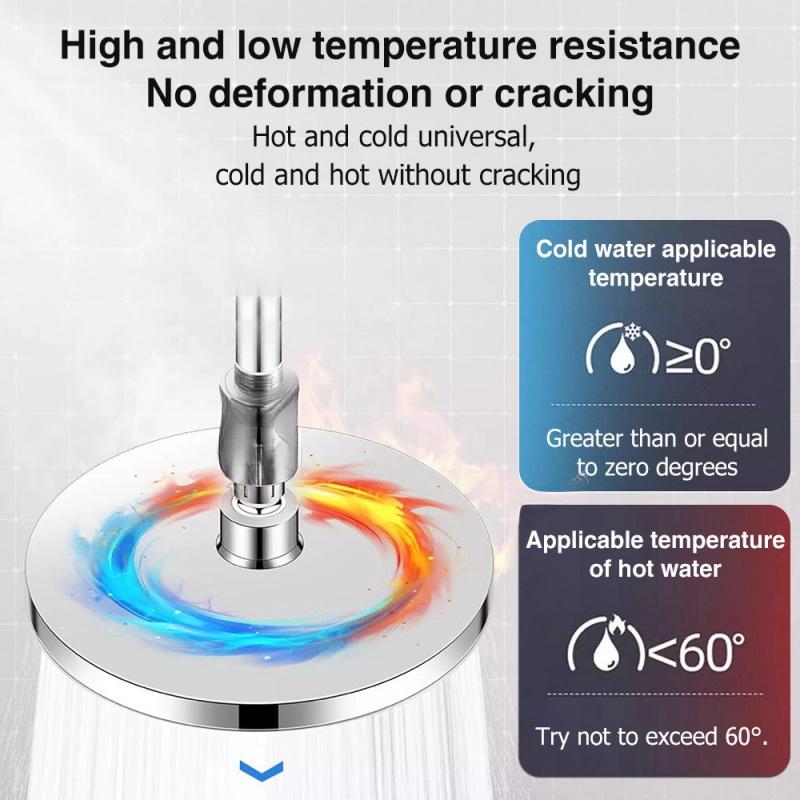 Новая 6-режимная душевая головка с большим потоком Supercharge Rainfall, 230 мм, круглая, с высоким давлением, верхняя струя, аксессуары для ванной комнаты