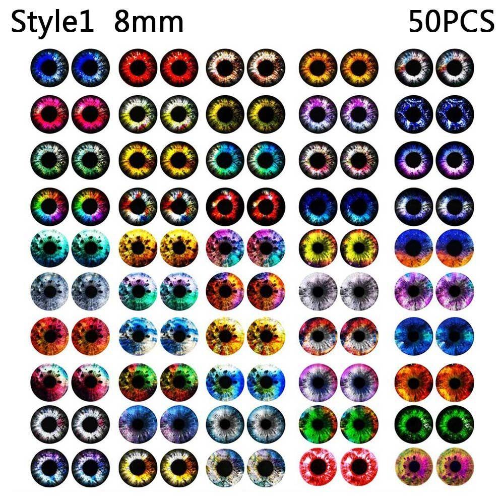 50 шт./25 пар забавные аксессуары время драгоценный камень кукла глазные яблоки глаза животных стеклянные куклы глаза DIY ремесла