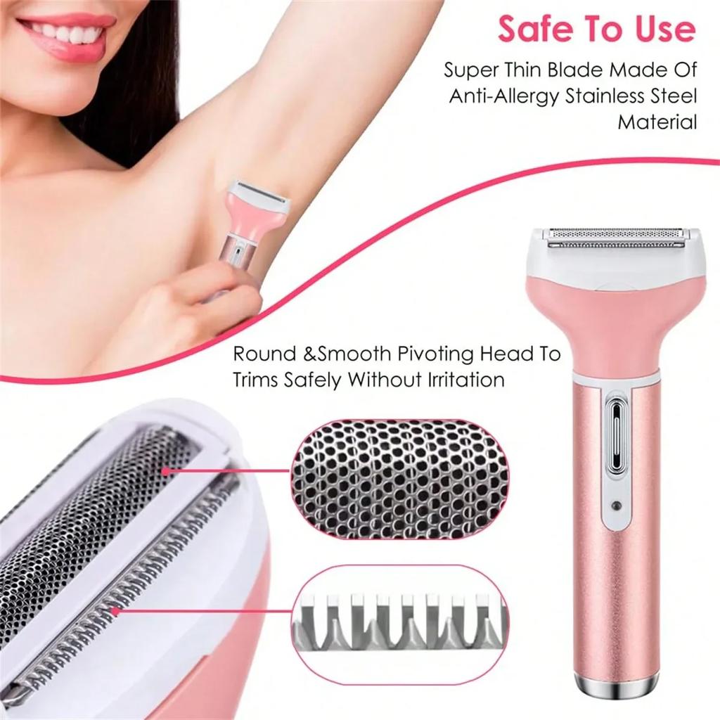Lady Shavers For Women, 4 In 1 Face Shavers For Women, Rechargeable Face Hair Remover For Women, Electric Shaver For Women