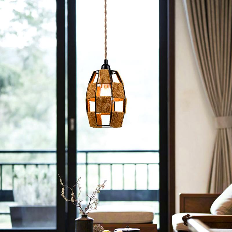 1 шт., крышка лампы, потолочные светильники, абажур, напольная лампа, бумажная веревка, бохо, ручная работа, вязаная люстра, настенная подвеска