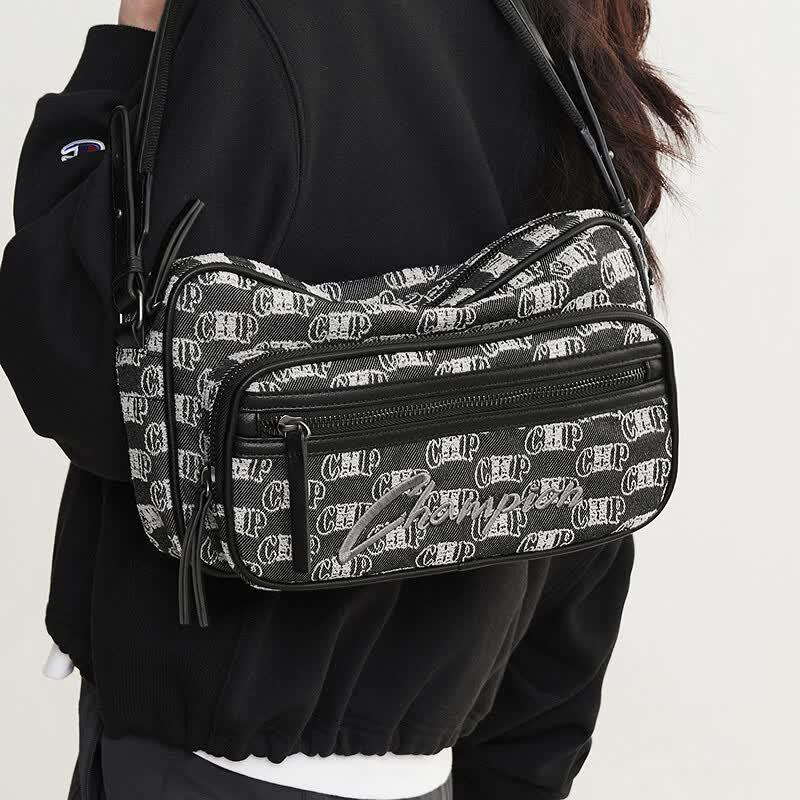 Champion Vintage Pattern Hobo Shoulder Bag