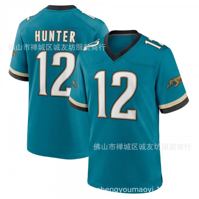Mens NFL Jaguars 12 Travis Hunter Football Jersey - White S-XXXL All