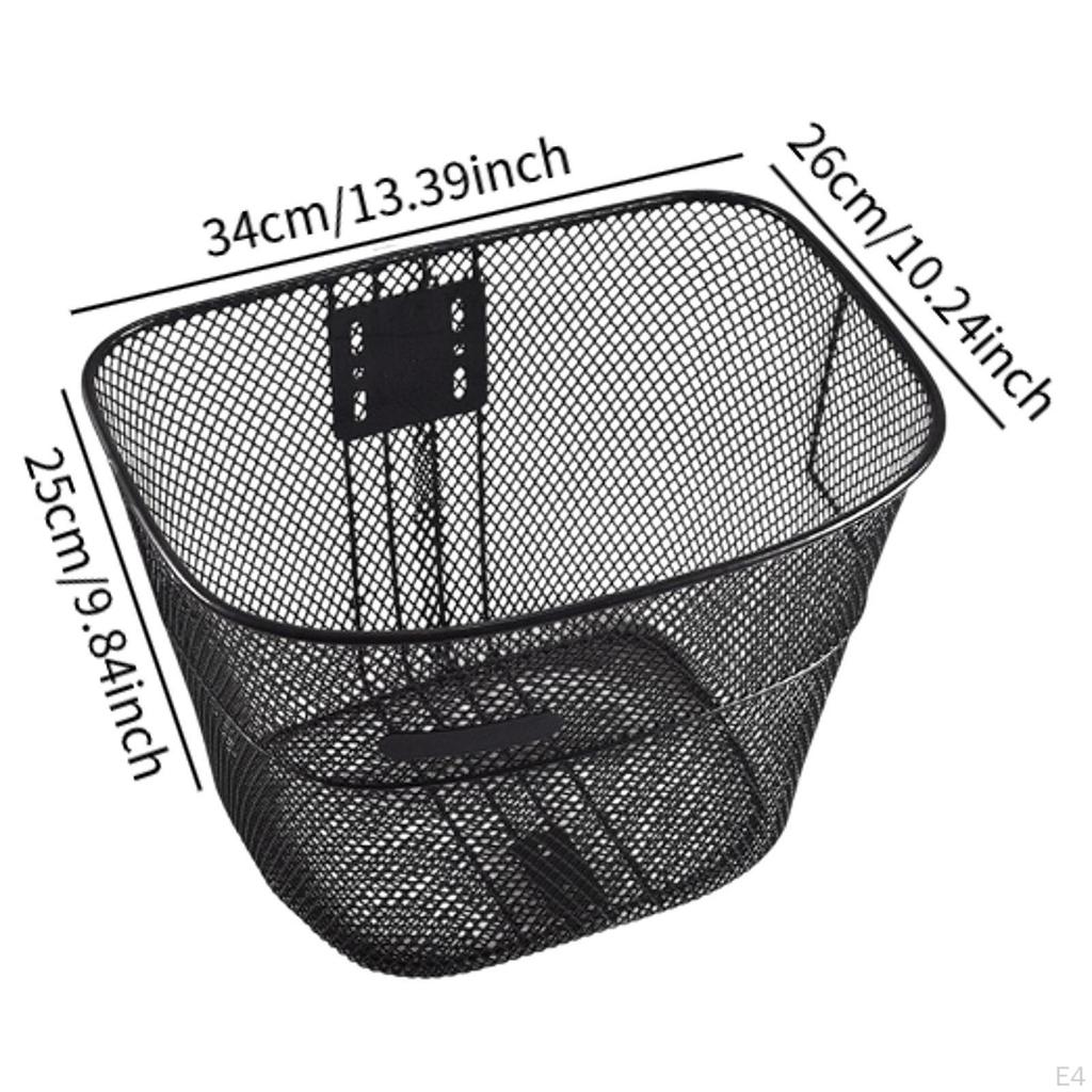 Bike Front Basket Bicycle Storage Metal for Mountain Road Bikes