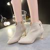 Сексуальные женские ботильоны с острым носком, осенняя новая модная женская обувь на каблуке, женские короткие ботинки на тонком каблуке больших размеров, Zapatos