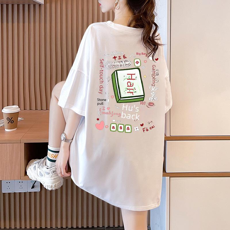 Plus Size Women's Cartoon T-Shirt, Niche Design, Short Sleeve, Loose Fit, New 2023 Summer Collection