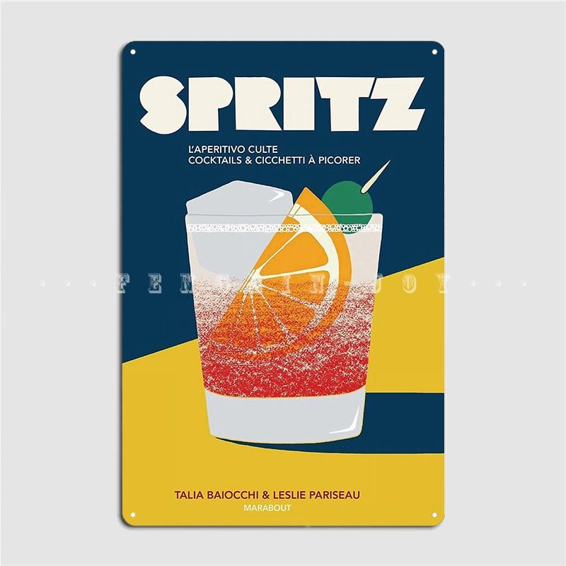 Aperol Spritz Винтажная металлическая вывеска Клуб Вечеринка Таблички Дизайн Бар Пещера Жестяная вывеска Постер