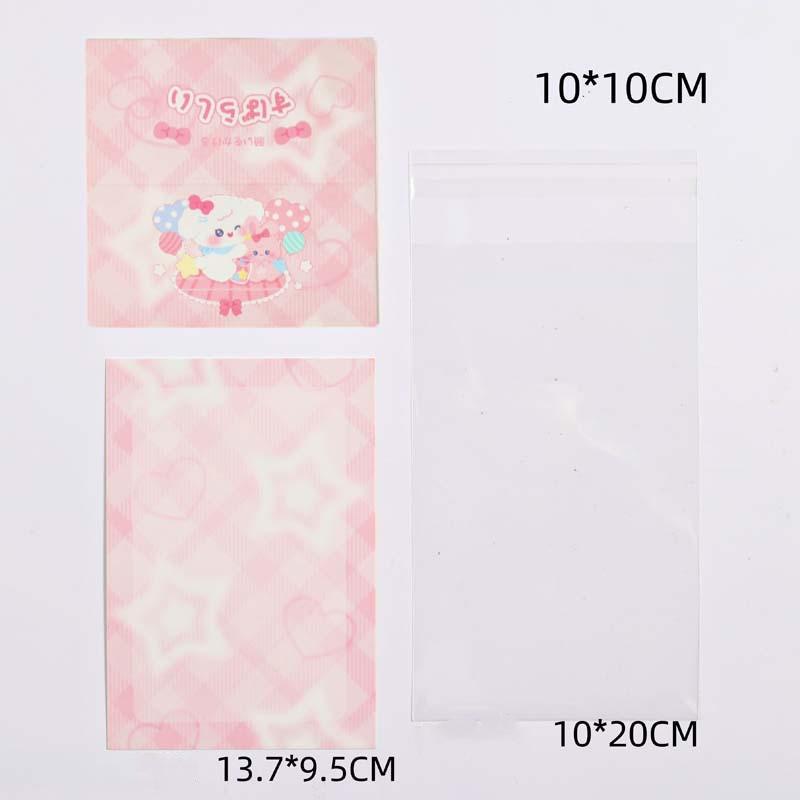 5 комплектов, корейский Ins, милый мультяшный щенок, голова карты, задняя сумка Opp, Kpop, 3-дюймовый держатель для фотокарточек, карман для девочек, карман для карт, упаковка «сделай сам»