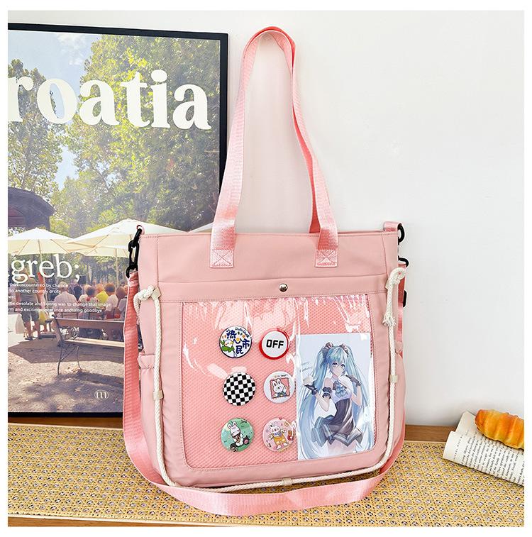 Простая прозрачная сумка для отдыха от боли, большая вместимость, сумка через плечо для отдыха и поездок на работу, универсальная сумка через плечо