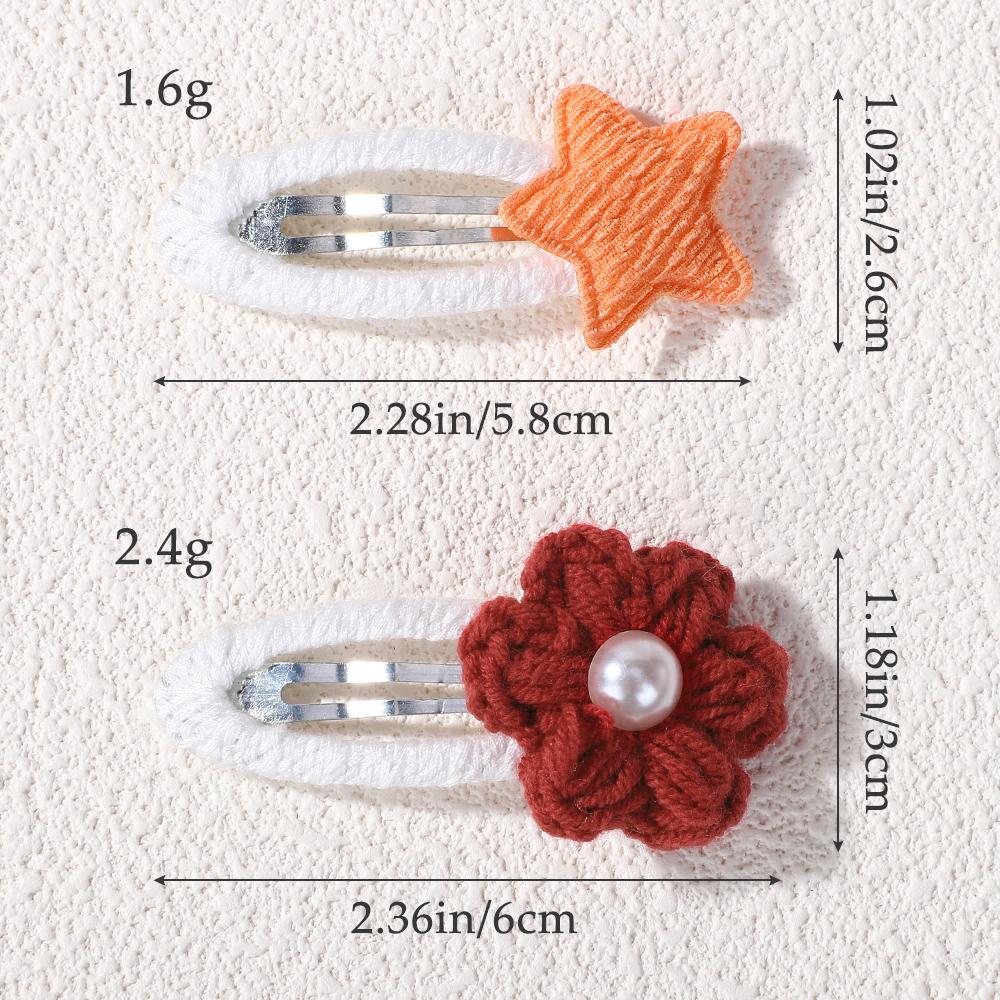 50 шт./набор Случайный цвет Милые Звезда Цветочные Заколки-клипсы для волос для маленьких девочек Сладкие защелки Заколки Детские аксессуары для волос