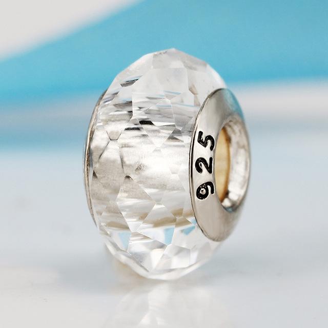 925 пробы стерлингового серебра Lampwork стеклянная бусина Murano Пластик Aolly Charm Fit Браслет Женщины Девушка DIY Ювелирные изделия