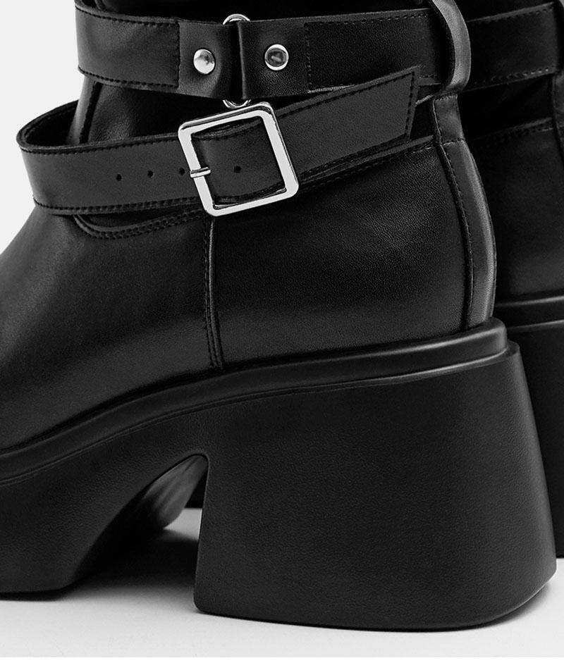 Модные модные ботинки из мягкой кожи на платформе, толстые ботильоны на толстом каблуке, эластичные женские ботинки до середины голени 2024 года, Botas Mujer