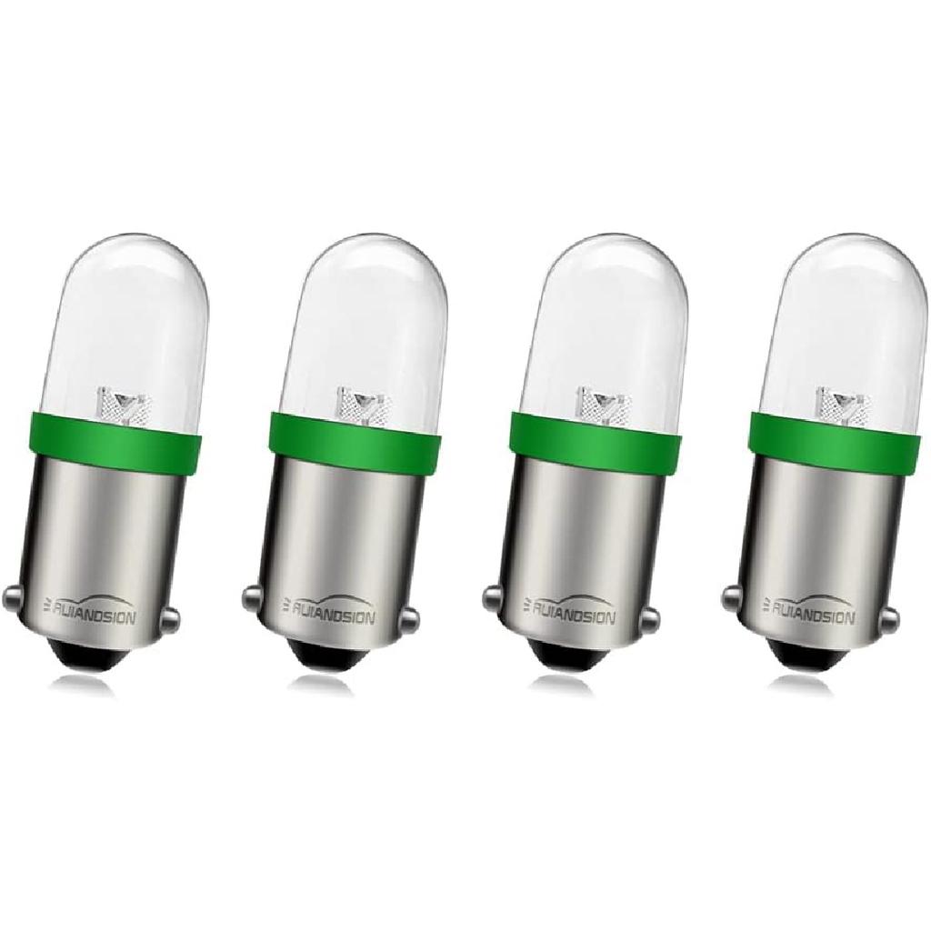 Ruiandsion BA9S LED Bulb 120V AC/DC Miniature Bayonet 9mm BA9s Base LED Replacement Bulb for Indicator Pilot Light,White (Pack of 4)