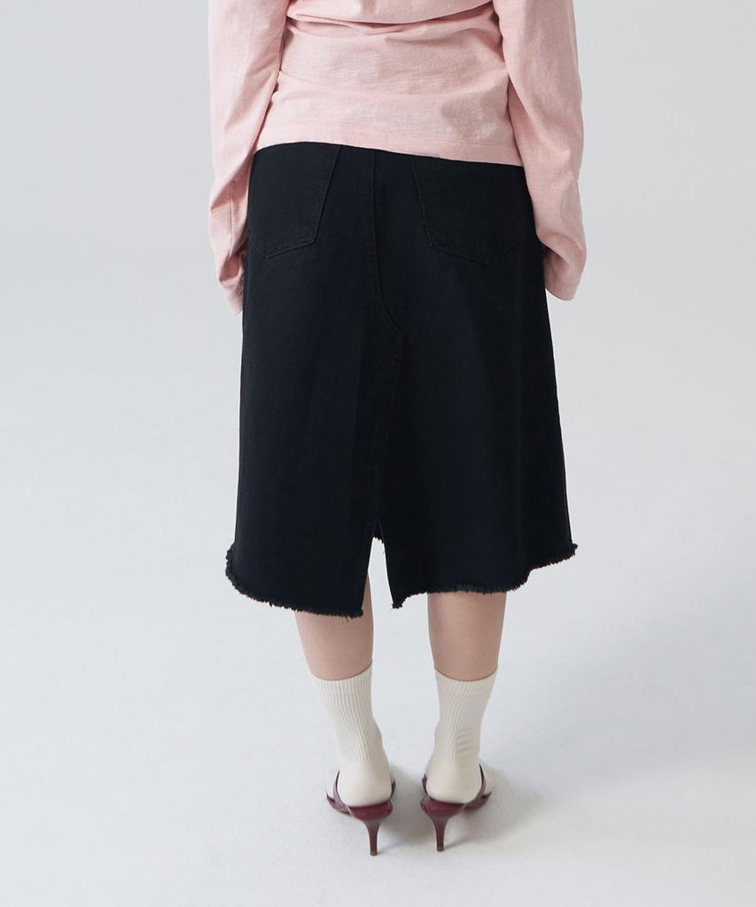 Gyeong Double Knee Skirt_Black