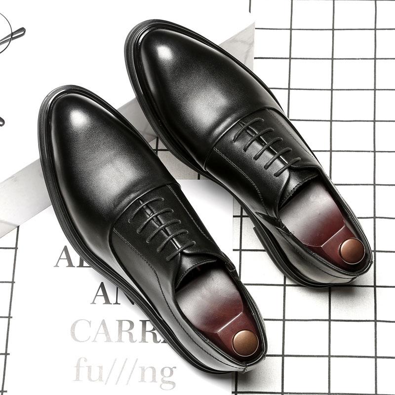 Mens Formal Shoes Genuine Leather Oxford Shoes For Men Italian 2024 Dress Shoes Wedding Shoes Laces Leather Broguehjk8