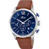 Men's Watch - Lotus - Chronograph Brown Leather - Quartz - Waterproof 100m - Chronograph