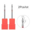 2pcs Nail Drill Bits Short Flame Spiral Sandblasted Bits for Nail Drill 3/32'' Manicure Milling Cutter Cuticle Drill Accessories