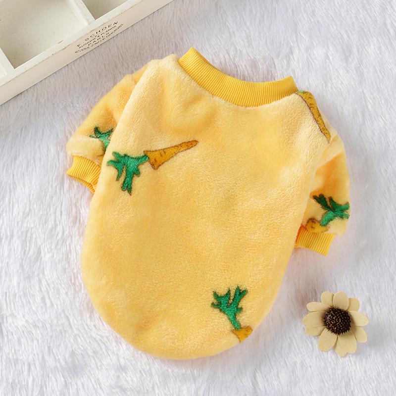 Осенняя теплая флисовая одежда для собак, мультяшная куртка для домашних животных, костюм щенка, жилет Тедди, французский бульдог, чихуахуа для маленьких собак, кошек, рубашка, пальто, одежда