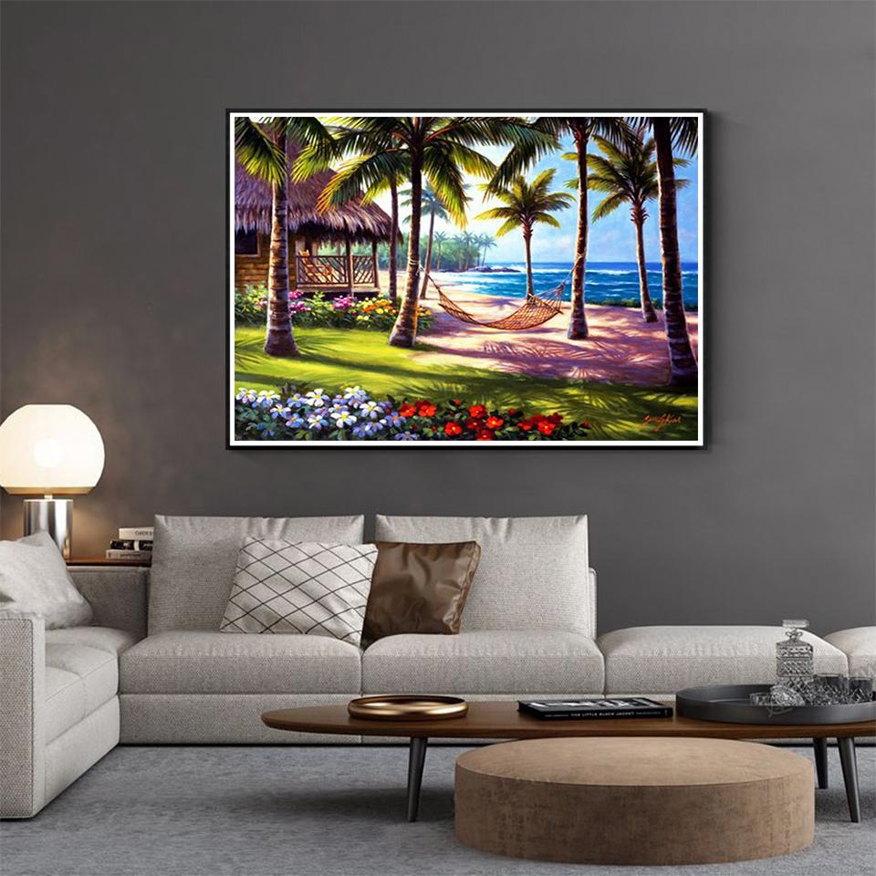 5D Diamond Painting Landscape Full Round DIY Diamond Embroidery Rhinestone Picture Rhinestone Mosaic Home Decoration Gift