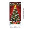 Door Hanging Christmas Door Cover Atmosphere Arrangement Background Santa Claus Banner Holiday Props Old Man Snowman