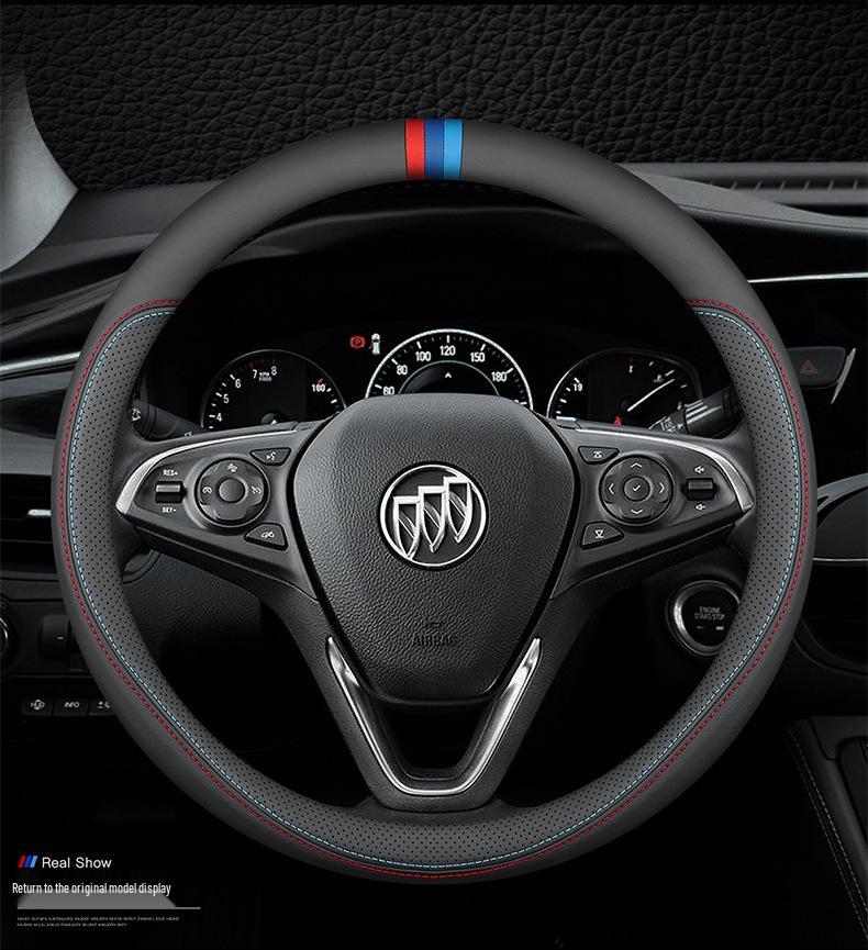 Чехол на руль из натуральной кожи для Buick Regal, Excelle, LaCrosse, Verano, GL6, Encore и GL8 - Всесезонный