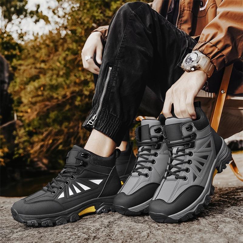 Ankle Boots Men Platform High-quality Sports Outdoor Hiking Anti Slip Breathable Casual Mountaineering Shoes Botas De Trabajo