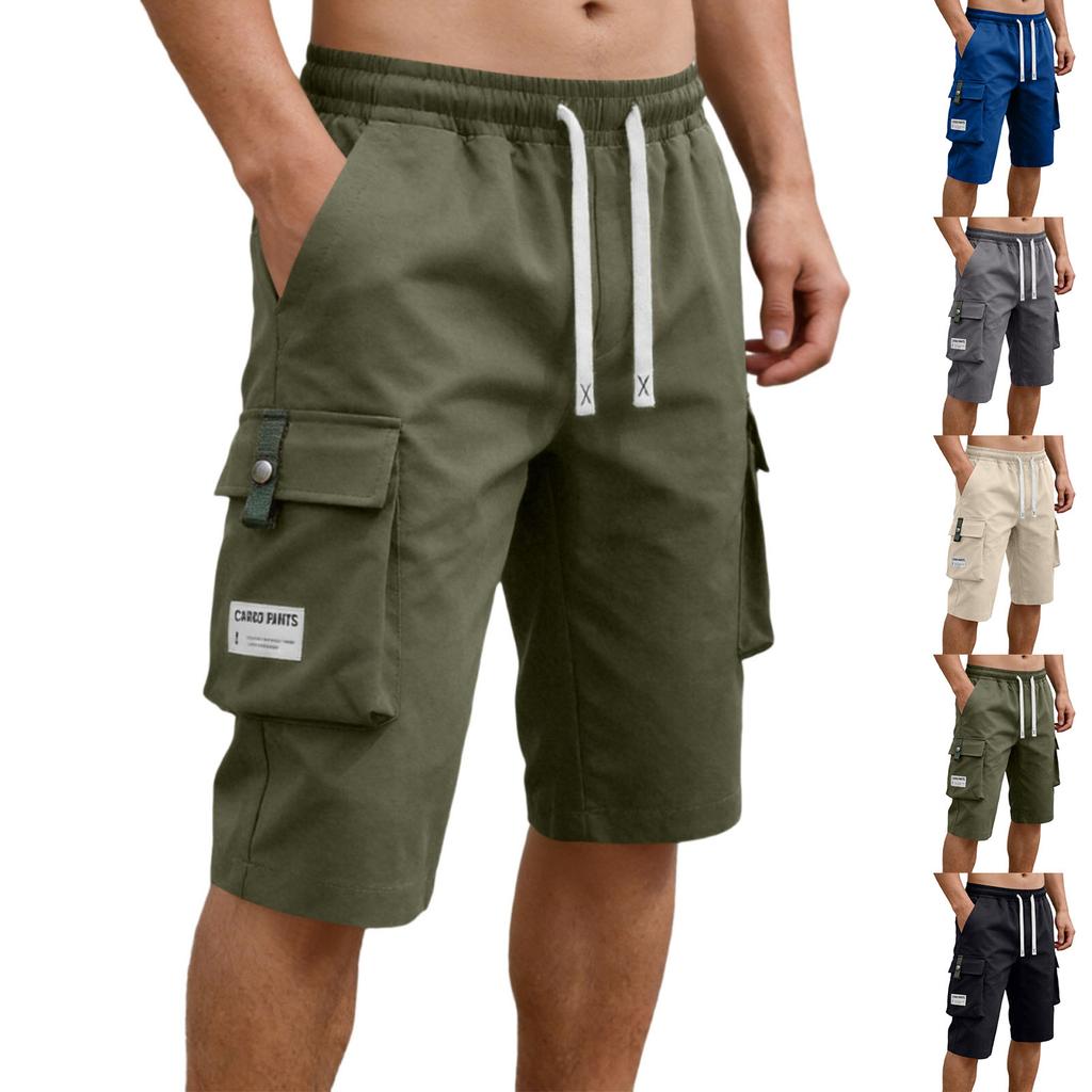 Men's Cargo Pants Lightweight Straight Leg Loose Fit Workwear Shorts with Multiple Pockets Durable Fabric Comfortable Design