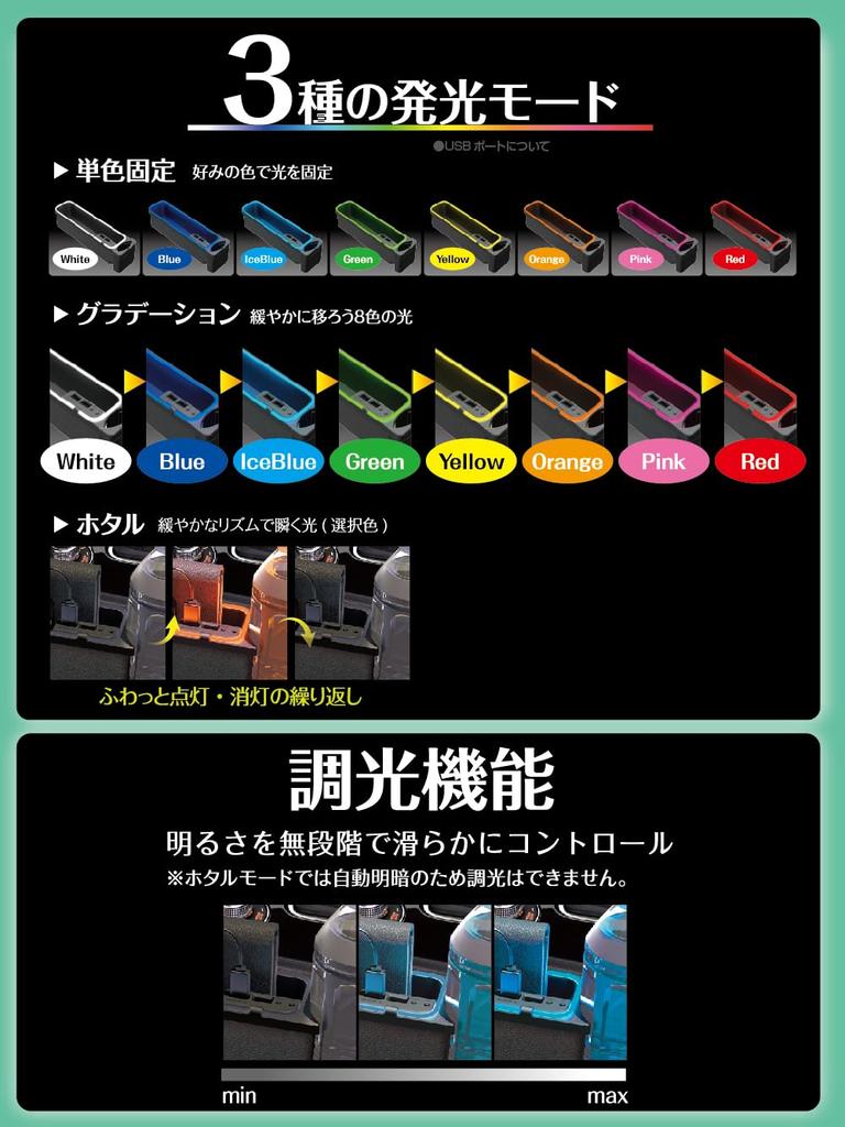 Seiko Sangyo Car Storage Supplies EXEA Illuminated Sheet Organizer Black EE-50