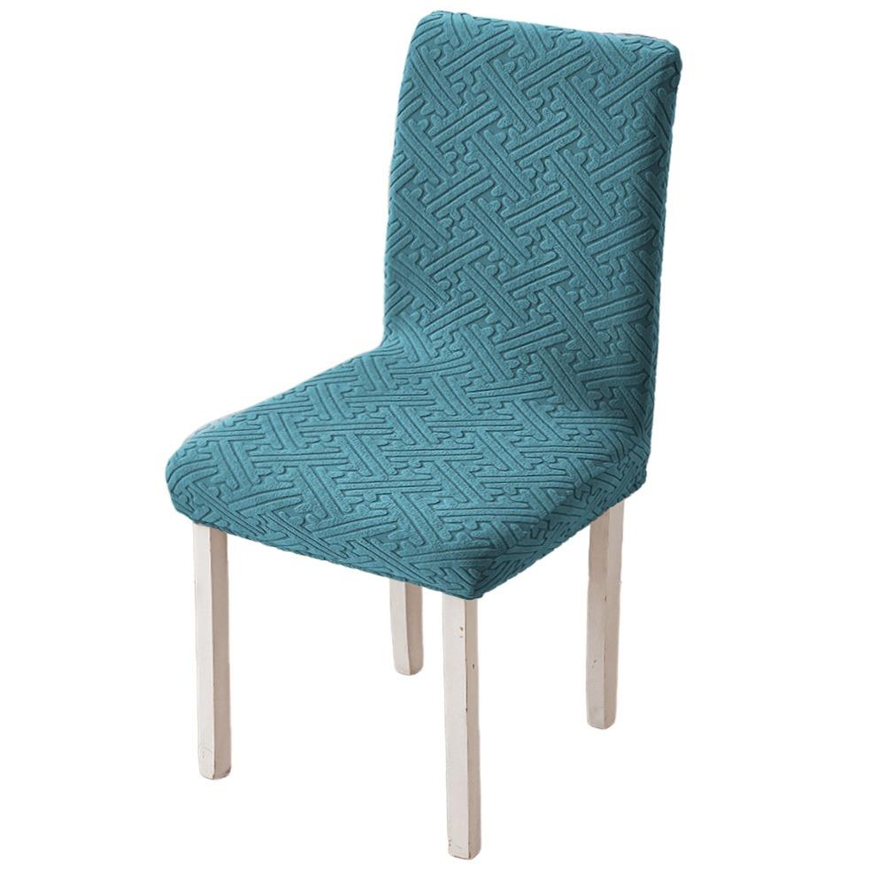 Jacquard Integrated Seat Cover Anti-slip Backrest Protector Dining Chair Cover for Home Decoration