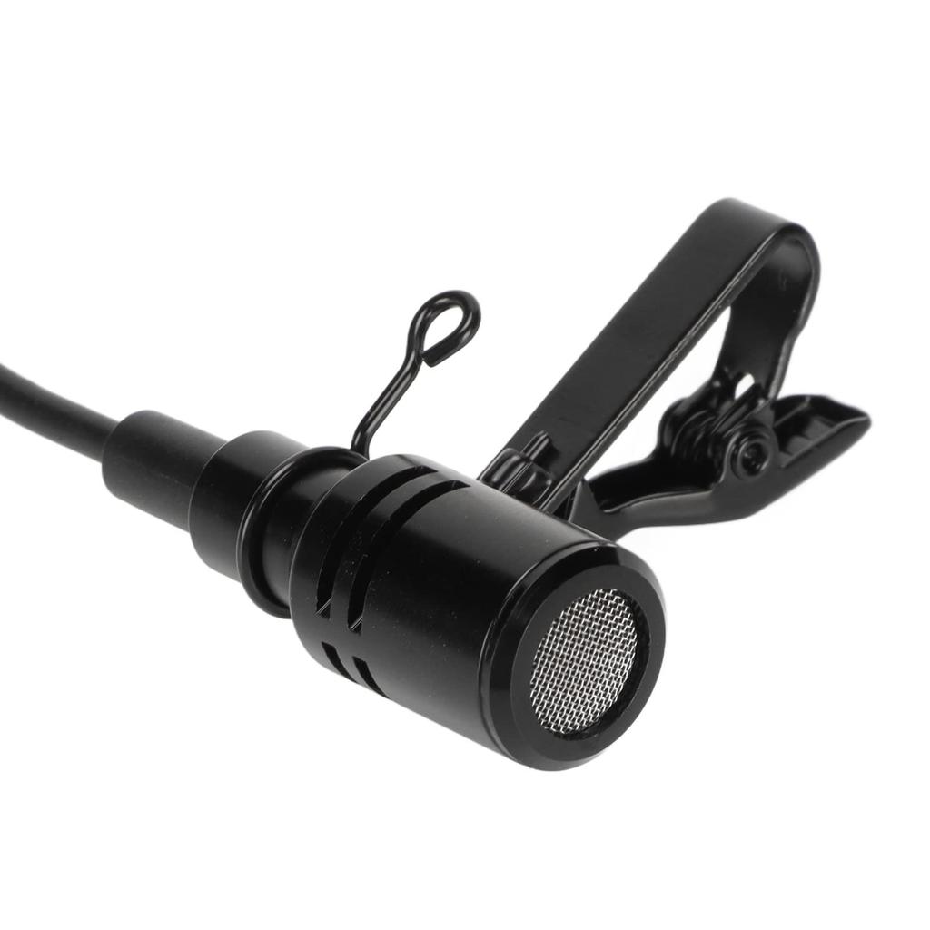 Lavalier Microphone, Professional Clip-on Wired Omnidirectional Lapel Mic with 6.35mm3.5mm Jack, 5m16.4ft Cable for Guitar, Speech, Drums, Piano,