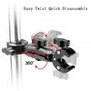 Camera Double Clip Crab Clamp Motorcycle Bicycle Handlebar Clip Bracket Monopod Mount Handlebar Stand for Insta360 X4 X3 X2