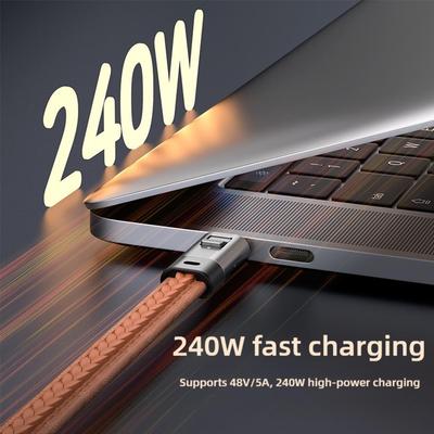 Кабель USB4.0 Портативный брелок 240 Вт USB C Кабель для зарядки 40 Гбит/с Передача данных Thunderbolt Видеовывод для iPhone Samsung