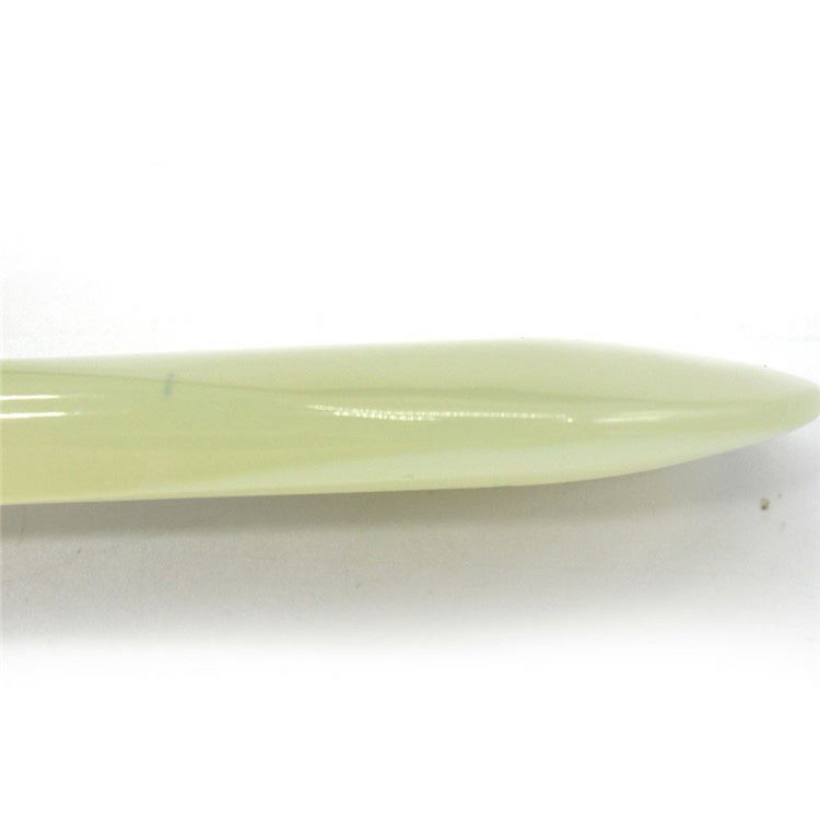 Genuine Xiuyan Jade Gua Sha Tool, Spoon Shaped Massager & Acupuncture Pointing Stick for Meridian Relaxation, Set