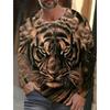 Personalirty Tiger Graphic Long Sleeve T-Shirt For Men 3d Print Casual Tee Shirts Fashion Vintage Top