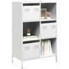 VidaXL High Buffet White 68x39x103.5 Cm Steel, Bookcase, Modern Bookcase, Bookshelf, Shelf and 851411