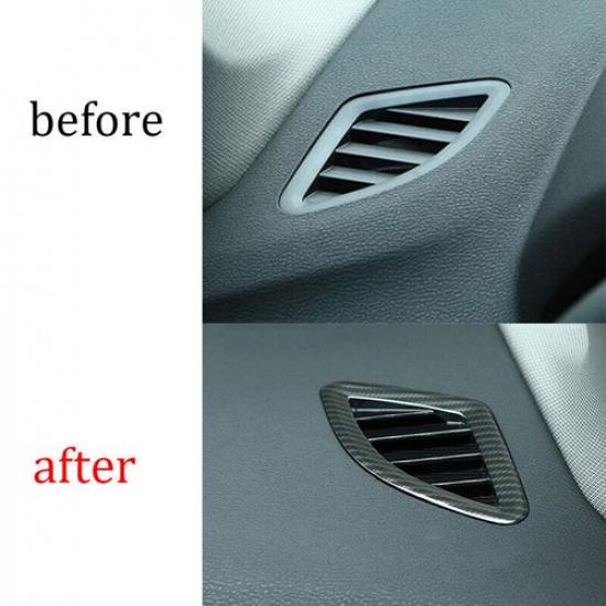 Cover Trim Fit For BMW X2 F39 Dashboard Side Outlet Vent 2018- Carbon Fiber