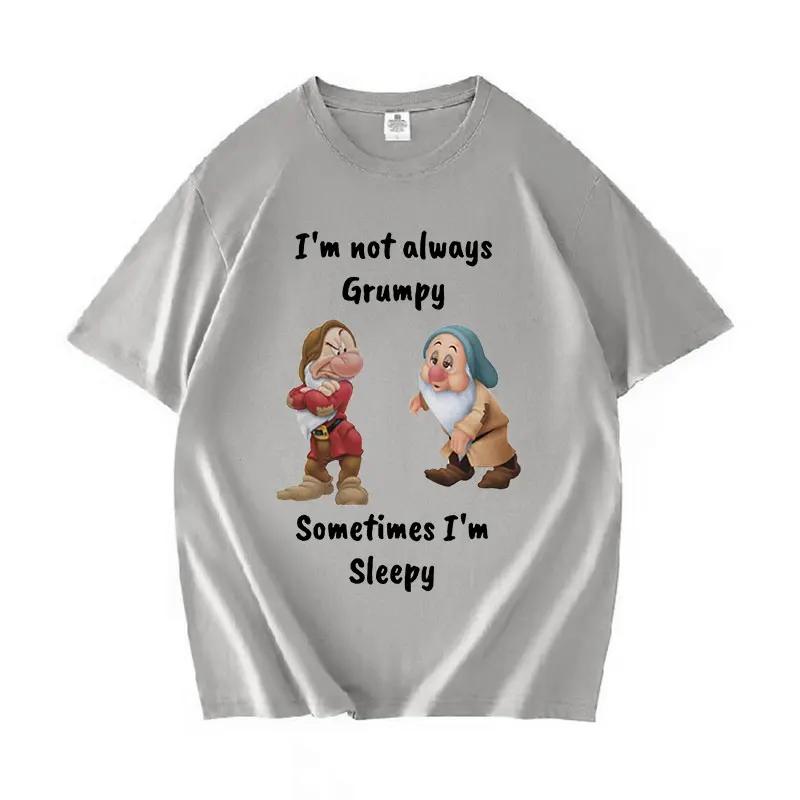 I'm Not Always Grumpy Sometimes I'm Sleepy Meme T Shirt Grumpy Dwarf Funny Tops Men Women T-shirts T-shirt