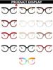 2023 Ins Rainbow Frame Fashion Retro Round Anti Blue Light Women Glasses Vintage Oversized Colourful Frame Clear Eyeglasses