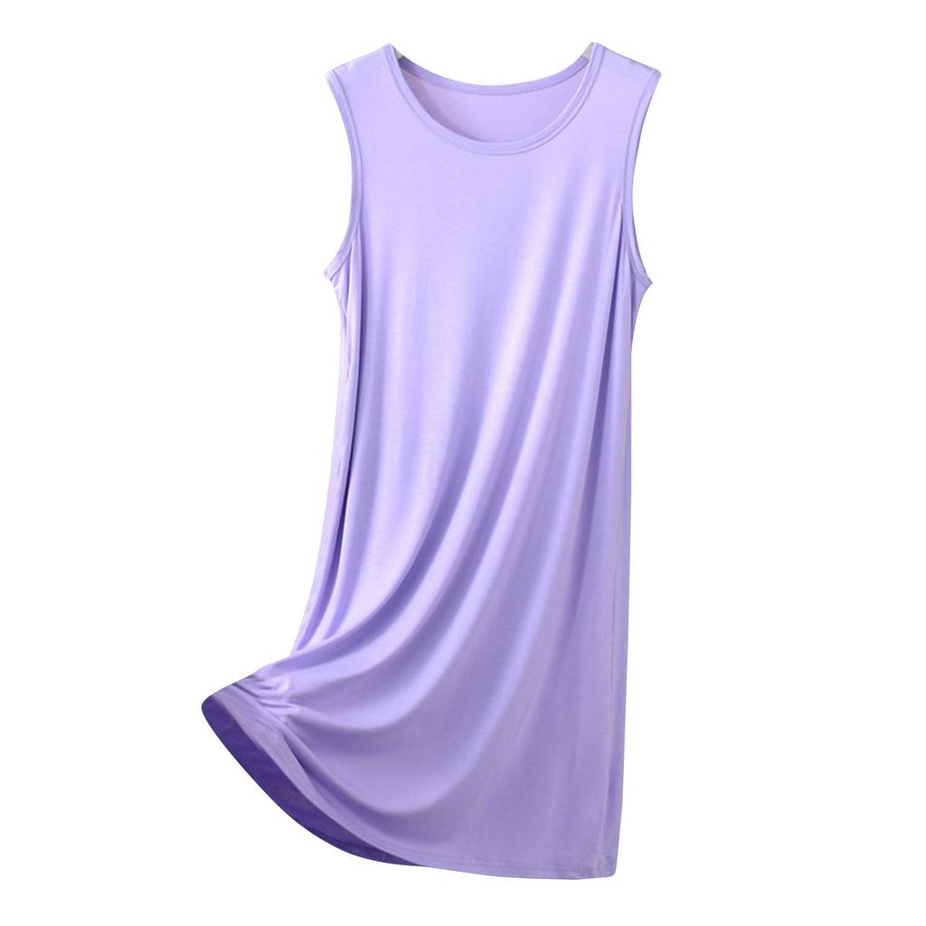 Женская модная ночная рубашка больших размеров, пижама-сарафан средней длины