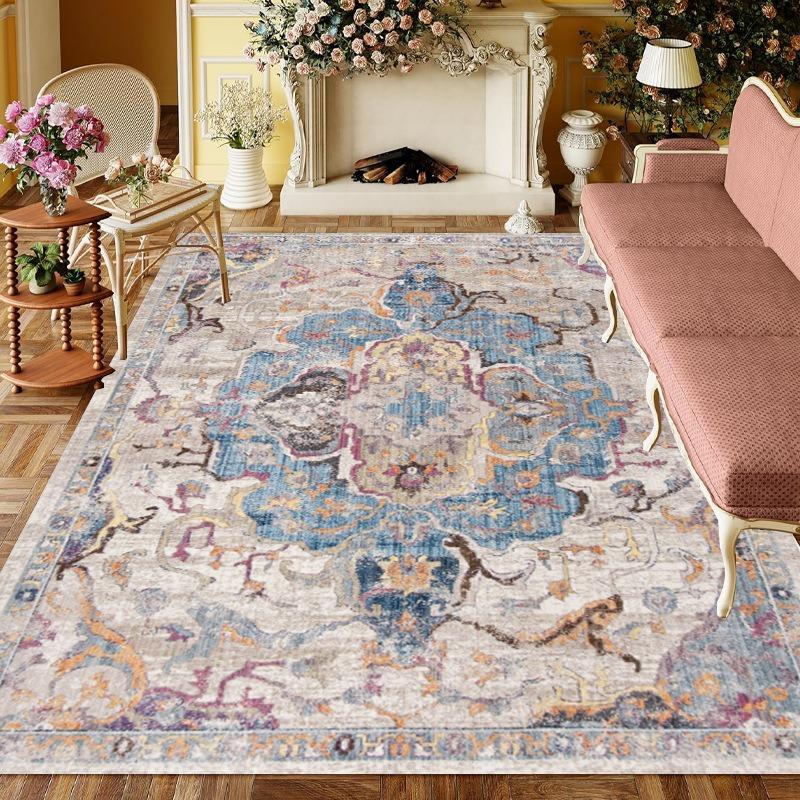 Европа Турция Ковер в стиле ретро Гостиная Диван Спальня Прикроватный Кабинет Кухня Входная дверь Коврик Нескользящий Роскошный Декор Мат