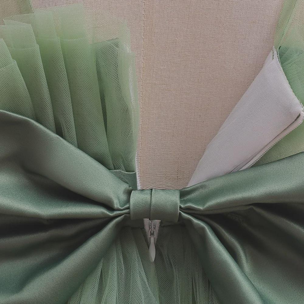 Новое пышное сетчатое платье принцессы на день рождения для девочек - европейский и американский стиль