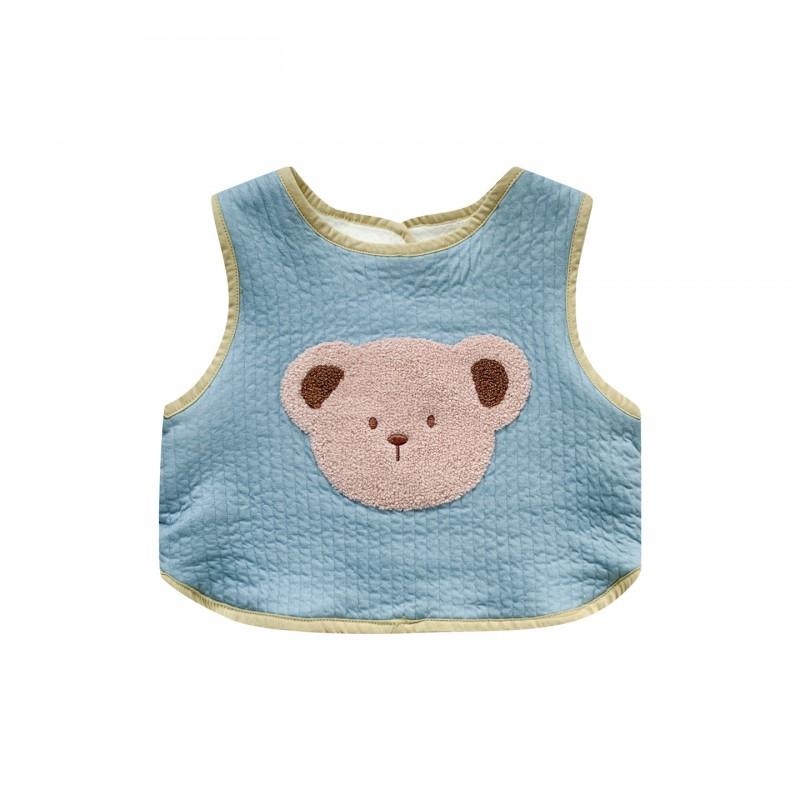Girls Winter 3-Piece Set Cartoon Fleece Vest Top Pants A Class Toddler Kids Warm Casual Outfit